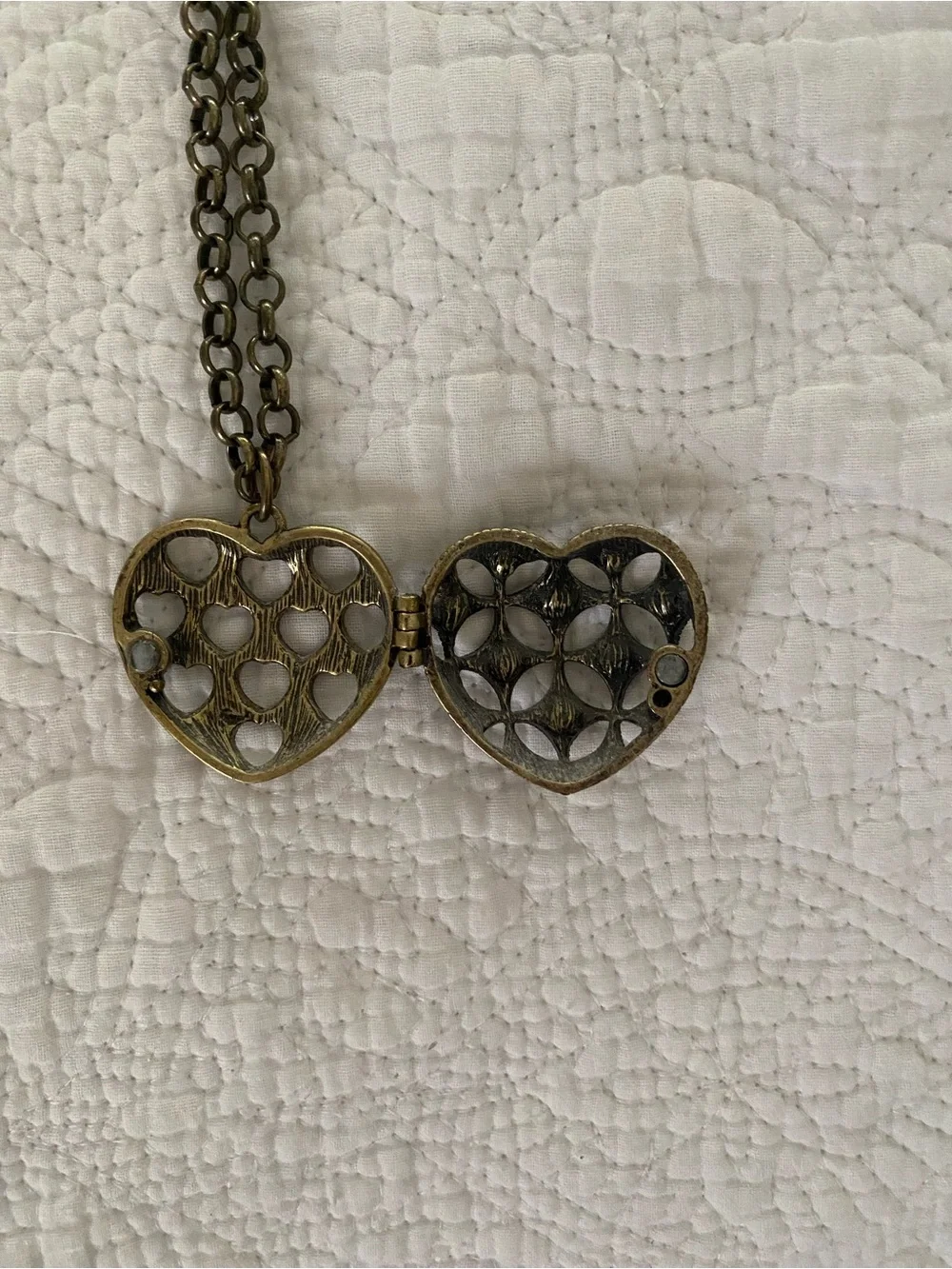 Lani Necklace Antique Gold Heart Locket